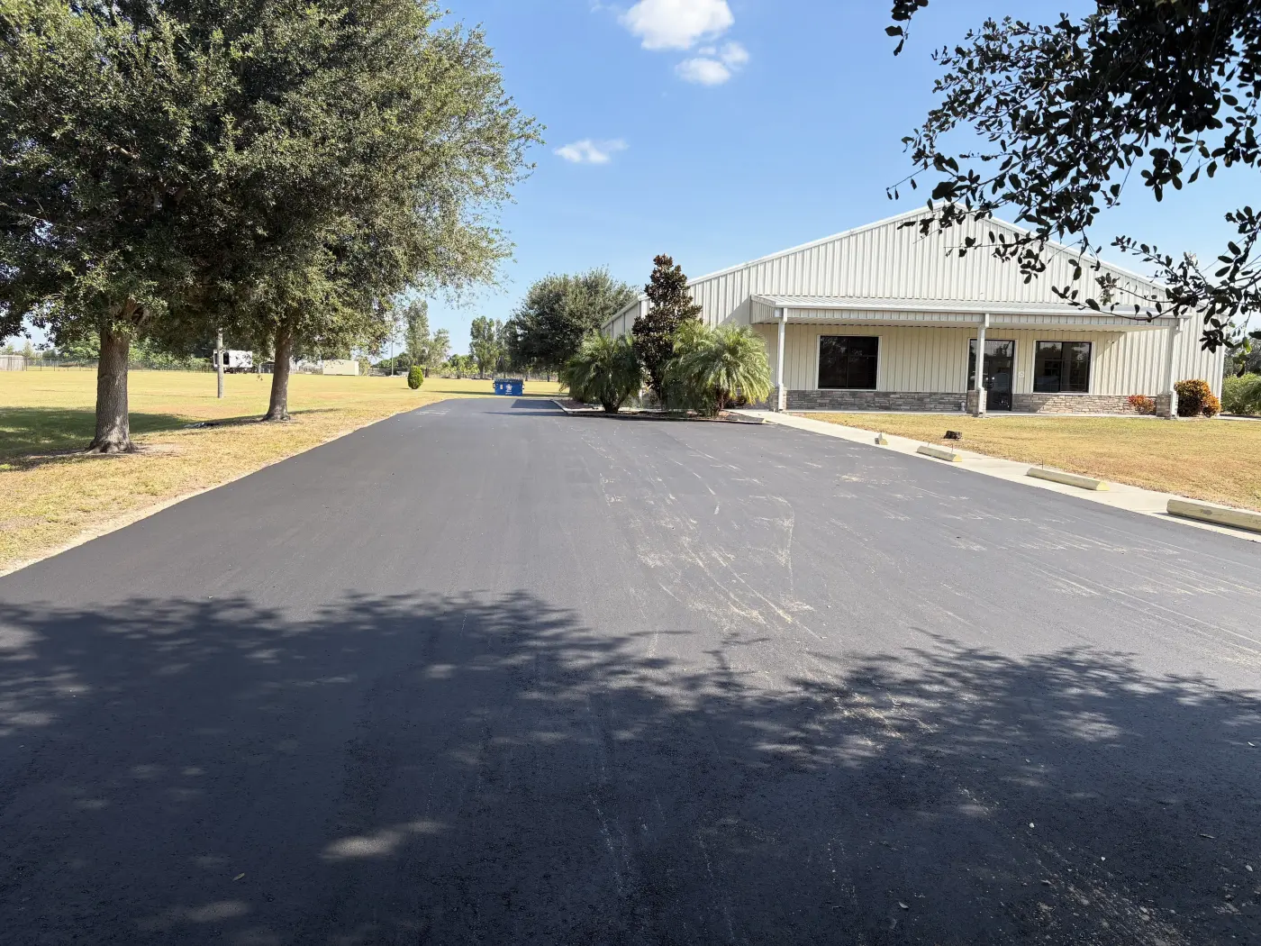 Commercial asphalt paving surface